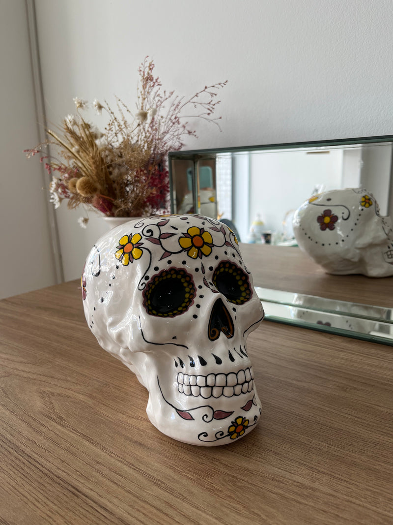 Caveira Mexicana de Cerâmica